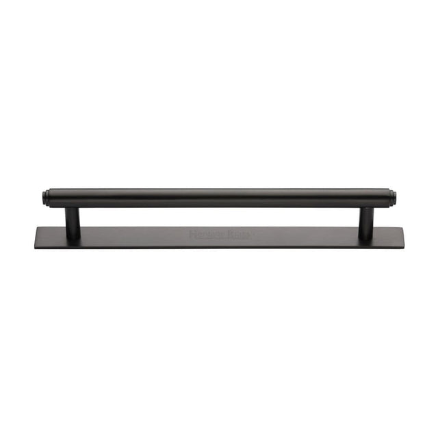Heritage Brass Cabinet Hardware Matt Bronze / Cabinet Pull Handles / 160mm c/c Heritage Brass - Cabinet Pull Step Design with Plate 160mm CTC Matt Bronze Finis