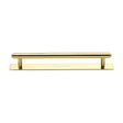 Heritage Brass Cabinet Hardware Polished Brass / Cabinet Pull Handles / 160mm c/c Heritage Brass - Cabinet Pull Step Design with Plate 160mm CTC Polished Brass Finish