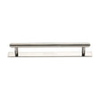 Heritage Brass Cabinet Hardware Polished Nickel / Cabinet Pull Handles / 160mm c/c Heritage Brass - Cabinet Pull Step Design with Plate 160mm CTC Polished Nickel Finis