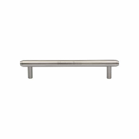 Heritage Brass Cabinet Hardware Satin Nickel / Cabinet Pull Handles / 128mm c/c Heritage Brass - Cabinet Pull Stepped Design 128mm CTC Satin Nickel Finish