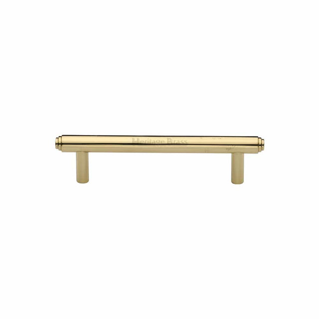 Heritage Brass Cabinet Hardware Polished Brass / Cabinet Pull Handles / 96mm c/c Heritage Brass - Cabinet Pull Stepped Design 96mm CTC Polished Brass Finish