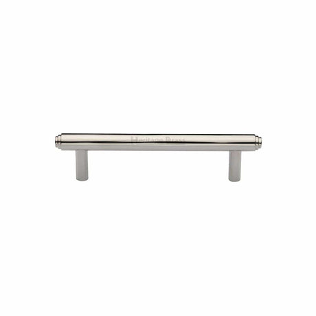 Heritage Brass Cabinet Hardware Polished Nickel / Cabinet Pull Handles / 96mm c/c Heritage Brass - Cabinet Pull Stepped Design 96mm CTC Polished Nickel Finish