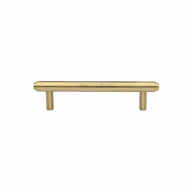 Heritage Brass Cabinet Hardware Satin Brass / Cabinet Pull Handles / 96mm c/c Heritage Brass - Cabinet Pull Stepped Design 96mm CTC Satin Brass Finish