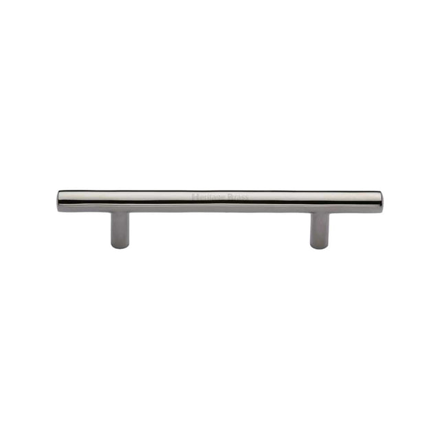 Heritage Brass Cabinet Hardware Polished Nickel / Cabinet Pull Handles / 101mm c/c Heritage Brass - Cabinet Pull T-Bar Design 101mm CTC Polished Nickel Finish