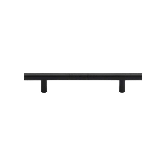 Heritage Brass Cabinet Hardware Matt Black / Cabinet Pull Handles / 128mm c/c Heritage Brass - Cabinet Pull T-Bar Design 128mm CTC Matt Black Finish