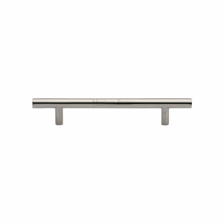 Heritage Brass Cabinet Hardware Polished Nickel / Cabinet Pull Handles / 128mm c/c Heritage Brass - Cabinet Pull T-Bar Design 128mm CTC Polished Nickel Finish