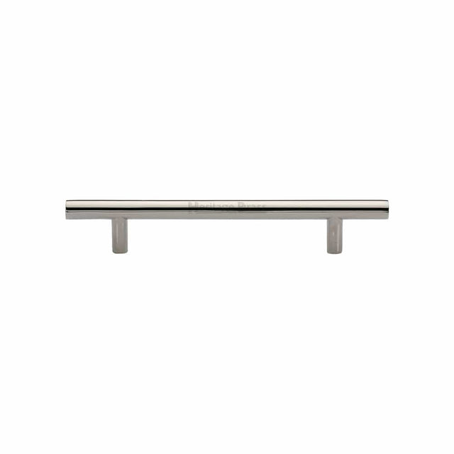 Heritage Brass Cabinet Hardware Polished Nickel / Cabinet Pull Handles / 128mm c/c Heritage Brass - Cabinet Pull T-Bar Design 128mm CTC Polished Nickel Finish