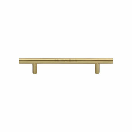 Heritage Brass Cabinet Hardware Satin Brass / Cabinet Pull Handles / 128mm c/c Heritage Brass - Cabinet Pull T-Bar Design 128mm CTC Satin Brass Finish