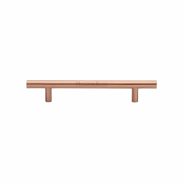Heritage Brass Cabinet Hardware Satin Rose Gold / Cabinet Pull Handles / 128mm c/c Heritage Brass - Cabinet Pull T-Bar Design 128mm CTC Satin Rose Gold Finish