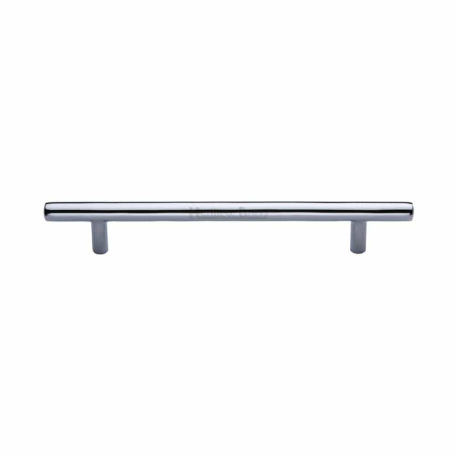Heritage Brass Cabinet Hardware Polished Chrome / Cabinet Pull Handles / 160mm c/c Heritage Brass - Cabinet Pull T-Bar Design 160mm CTC Polished Chrome Finish