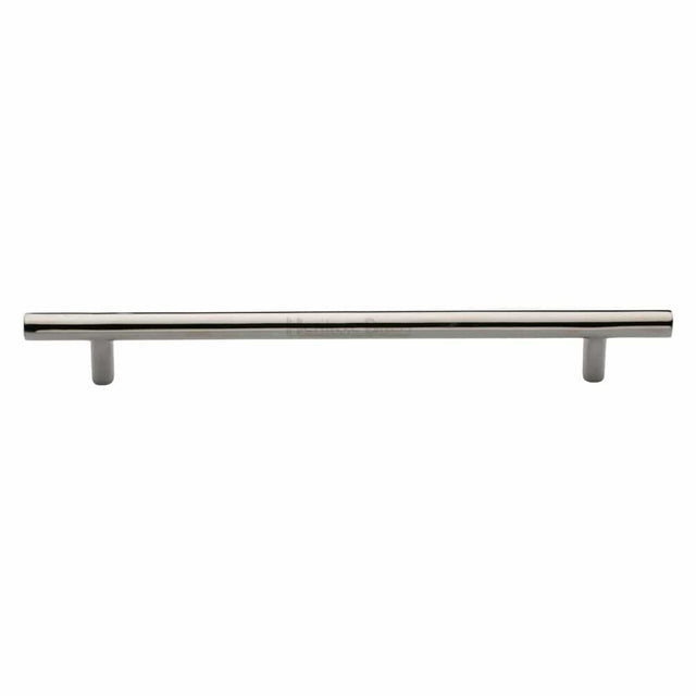 Heritage Brass Cabinet Hardware Polished Nickel / Cabinet Pull Handles / 203mm c/c Heritage Brass - Cabinet Pull T-Bar Design 203mm CTC Polished Nickel Finish