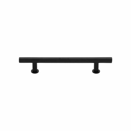 Heritage Brass Cabinet Hardware Matt Black / Cabinet Pull Handles / 128mm c/c Heritage Brass - Cabinet Pull T-Bar Design with 16mm Rose 128mm CTC Matt Black F