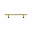 Heritage Brass Cabinet Hardware Polished Brass / Cabinet Pull Handles / 128mm c/c Heritage Brass - Cabinet Pull T-Bar Design with 16mm Rose 128mm CTC Polished Brass F