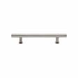 Heritage Brass Cabinet Hardware Polished Nickel / Cabinet Pull Handles / 128mm c/c Heritage Brass - Cabinet Pull T-Bar Design with 16mm Rose 128mm CTC Polished Nickel
