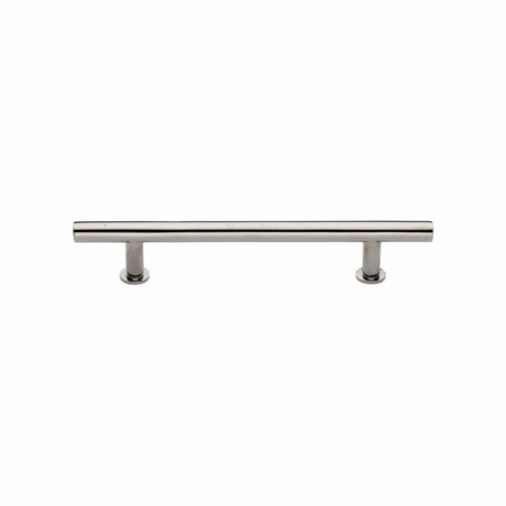 Heritage Brass Cabinet Hardware Polished Nickel / Cabinet Pull Handles / 128mm c/c Heritage Brass - Cabinet Pull T-Bar Design with 16mm Rose 128mm CTC Polished Nickel