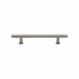 Heritage Brass Cabinet Hardware Satin Nickel / Cabinet Pull Handles / 128mm c/c Heritage Brass - Cabinet Pull T-Bar Design with 16mm Rose 128mm CTC Satin Nickel