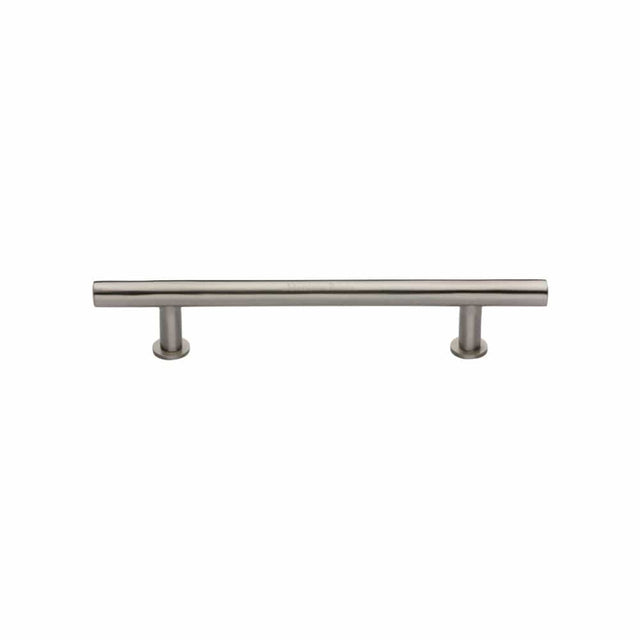 Heritage Brass Cabinet Hardware Satin Nickel / Cabinet Pull Handles / 128mm c/c Heritage Brass - Cabinet Pull T-Bar Design with 16mm Rose 128mm CTC Satin Nickel
