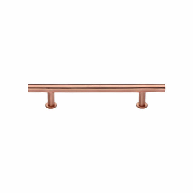Heritage Brass Cabinet Hardware Satin Rose Gold / Cabinet Pull Handles / 128mm c/c Heritage Brass - Cabinet Pull T-Bar Design with 16mm Rose 128mm CTC Satin Rose Go