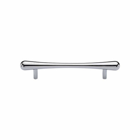 Heritage Brass Cabinet Hardware Polished Chrome / Cabinet Pull Handles / 128mm c/c Heritage Brass - Cabinet Pull T-Bar Raindrop Design 128mm CTC Polished Chrome Finish