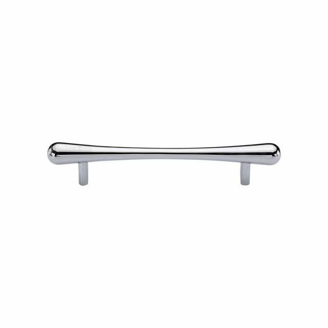 Heritage Brass Cabinet Hardware Polished Chrome / Cabinet Pull Handles / 128mm c/c Heritage Brass - Cabinet Pull T-Bar Raindrop Design 128mm CTC Polished Chrome Finish