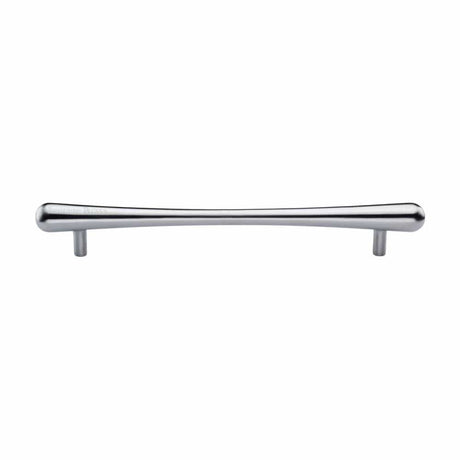 Heritage Brass Cabinet Hardware Satin Chrome / Cabinet Pull Handles / 192mm c/c Heritage Brass - Cabinet Pull T-Bar Raindrop Design 192mm CTC Satin Chrome Finish