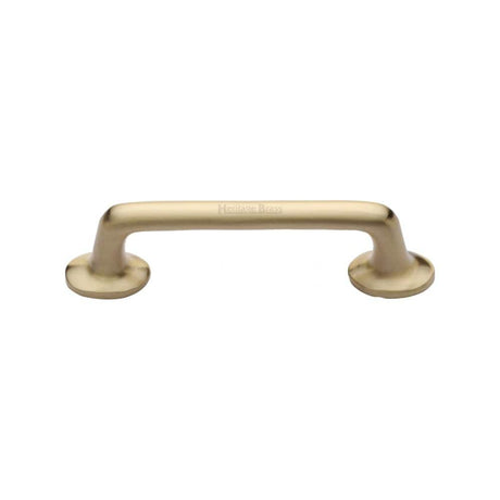 Heritage Brass Cabinet Hardware Satin Brass / Cabinet Pull Handles / 96mm c/c Heritage Brass - Cabinet Pull Traditional Design 96mm CTC Satin Brass Finish