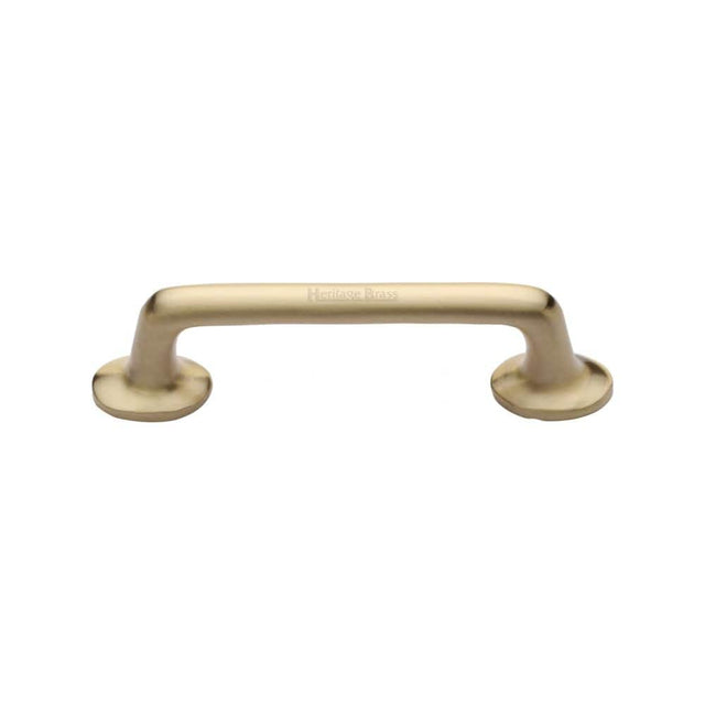 Heritage Brass Cabinet Hardware Satin Brass / Cabinet Pull Handles / 96mm c/c Heritage Brass - Cabinet Pull Traditional Design 96mm CTC Satin Brass Finish