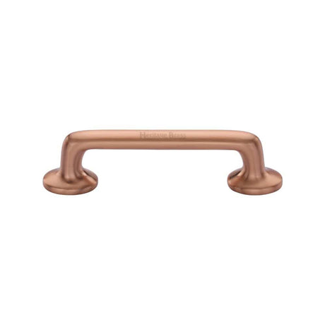 Heritage Brass Cabinet Hardware Satin Rose Gold / Cabinet Pull Handles / 96mm c/c Heritage Brass - Cabinet Pull Traditional Design 96mm CTC Satin Rose Gold Finish
