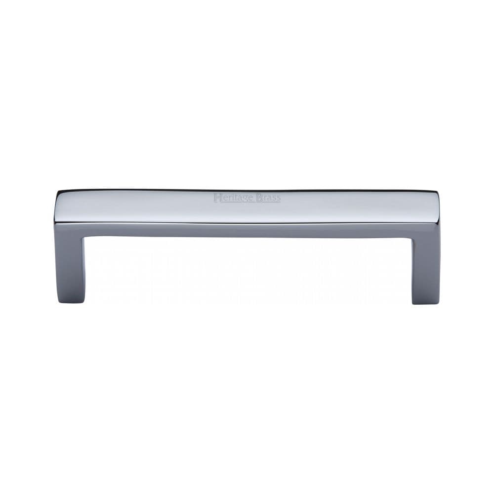 Heritage Brass Cabinet Hardware Polished Chrome / Cabinet Pull Handles / 101mm c/c Heritage Brass - Cabinet Pull Wide Metro Design 101mm CTC Polished Chrome Finish