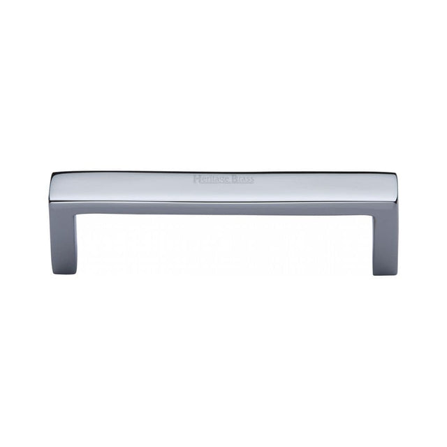 Heritage Brass Cabinet Hardware Polished Chrome / Cabinet Pull Handles / 101mm c/c Heritage Brass - Cabinet Pull Wide Metro Design 101mm CTC Polished Chrome Finish