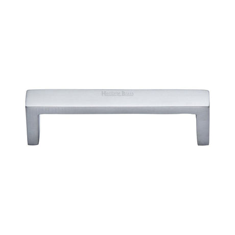 Heritage Brass Cabinet Hardware Satin Chrome / Cabinet Pull Handles / 101mm c/c Heritage Brass - Cabinet Pull Wide Metro Design 101mm CTC Satin Chrome Finish