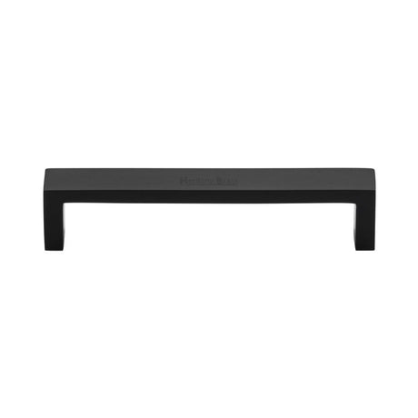 Heritage Brass Cabinet Hardware Matt Black / Cabinet Pull Handles / 128mm c/c Heritage Brass - Cabinet Pull Wide Metro Design 128mm CTC Matt Black Finish