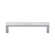 Heritage Brass Cabinet Hardware Satin Chrome / Cabinet Pull Handles / 128mm c/c Heritage Brass - Cabinet Pull Wide Metro Design 128mm CTC Satin Chrome Finish