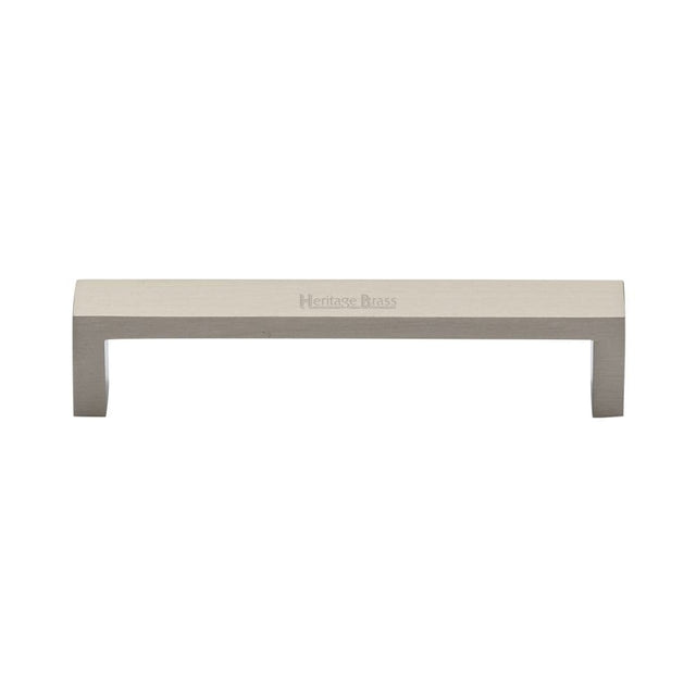 Heritage Brass Cabinet Hardware Satin Nickel / Cabinet Pull Handles / 128mm c/c Heritage Brass - Cabinet Pull Wide Metro Design 128mm CTC Satin Nickel Finish