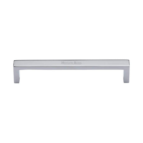 Heritage Brass Cabinet Hardware Polished Chrome / Cabinet Pull Handles / 160mm c/c Heritage Brass - Cabinet Pull Wide Metro Design 160mm CTC Polished Chrome Finish