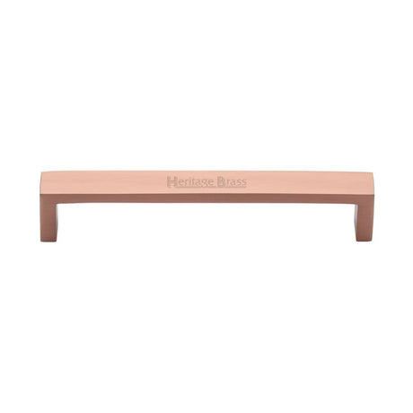 Heritage Brass Cabinet Hardware Satin Rose Gold / Cabinet Pull Handles / 160mm c/c Heritage Brass - Cabinet Pull Wide Metro Design 160mm CTC Satin Rose Gold Finish