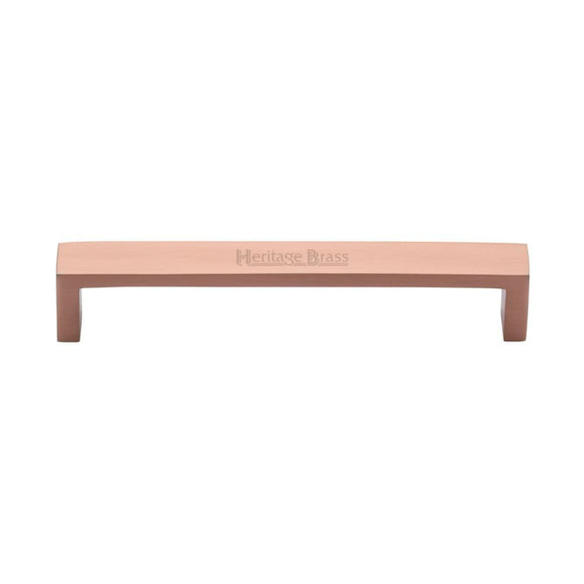Heritage Brass Cabinet Hardware Satin Rose Gold / Cabinet Pull Handles / 160mm c/c Heritage Brass - Cabinet Pull Wide Metro Design 160mm CTC Satin Rose Gold Finish