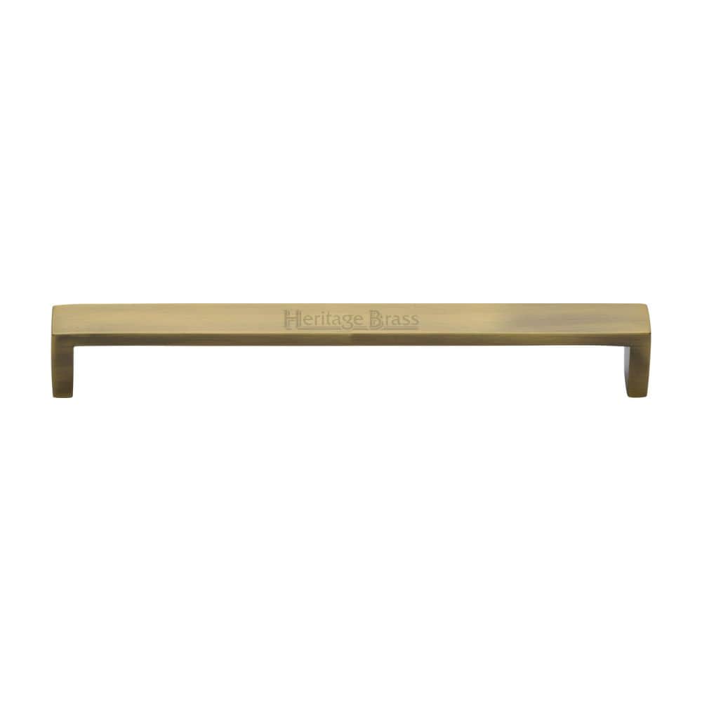 Heritage Brass Cabinet Hardware Antique Brass / Cabinet Pull Handles / 192mm c/c Heritage Brass - Cabinet Pull Wide Metro Design 192mm CTC Antique Brass Finish