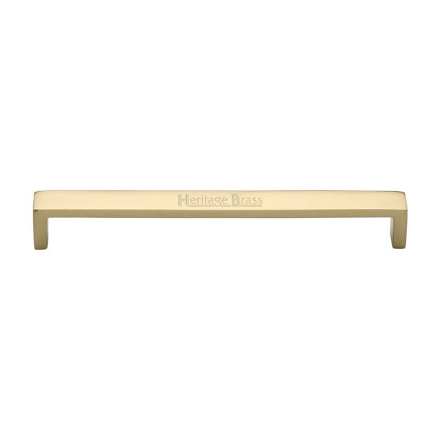 Heritage Brass Cabinet Hardware Polished Brass / Cabinet Pull Handles / 192mm c/c Heritage Brass - Cabinet Pull Wide Metro Design 192mm CTC Polished Brass Finish