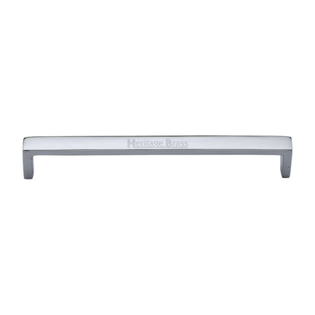 Heritage Brass Cabinet Hardware Polished Chrome / Cabinet Pull Handles / 192mm c/c Heritage Brass - Cabinet Pull Wide Metro Design 192mm CTC Polished Chrome Finish