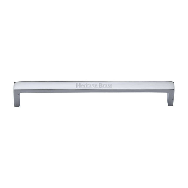 Heritage Brass Cabinet Hardware Polished Chrome / Cabinet Pull Handles / 192mm c/c Heritage Brass - Cabinet Pull Wide Metro Design 192mm CTC Polished Chrome Finish