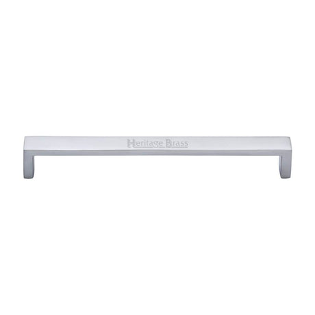 Heritage Brass Cabinet Hardware Satin Chrome / Cabinet Pull Handles / 192mm c/c Heritage Brass - Cabinet Pull Wide Metro Design 192mm CTC Satin Chrome Finish