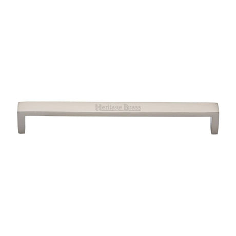 Heritage Brass Cabinet Hardware Satin Nickel / Cabinet Pull Handles / 192mm c/c Heritage Brass - Cabinet Pull Wide Metro Design 192mm CTC Satin Nickel Finish