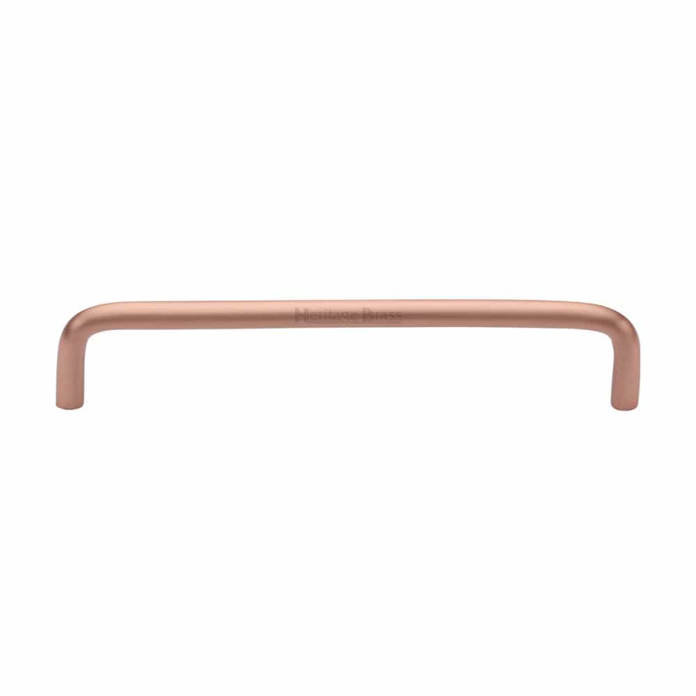Heritage Brass Cabinet Hardware Satin Rose Gold / Cabinet Pull Handles / 160mm c/c Heritage Brass - Cabinet Pull Wire Design 160mm CTC Satin Rose Gold Finish