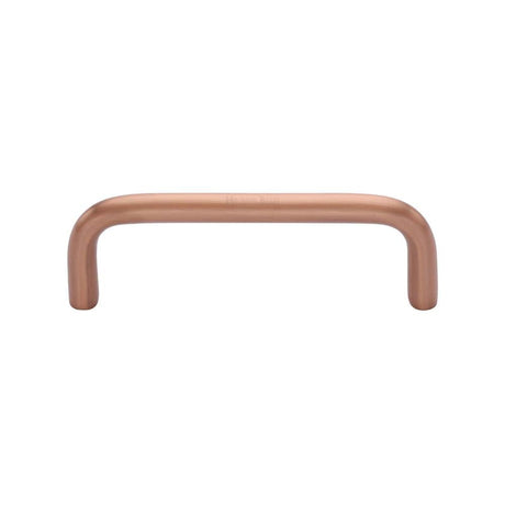 Heritage Brass Cabinet Hardware Satin Rose Gold / Cabinet Pull Handles / 96mm c/c Heritage Brass - Cabinet Pull Wire Design 96mm CTC Satin Rose Gold Finish