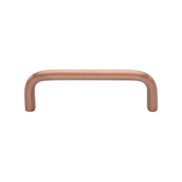 Heritage Brass Cabinet Hardware Satin Rose Gold / Cabinet Pull Handles / 96mm c/c Heritage Brass - Cabinet Pull Wire Design 96mm CTC Satin Rose Gold Finish