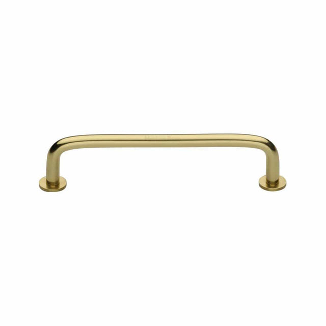 Heritage Brass Cabinet Hardware Polished Brass / Cabinet Pull Handles / 128mm c/c Heritage Brass - Cabinet Pull Wire Design with 16mm Rose 128mm CTC Polished Brass Fi