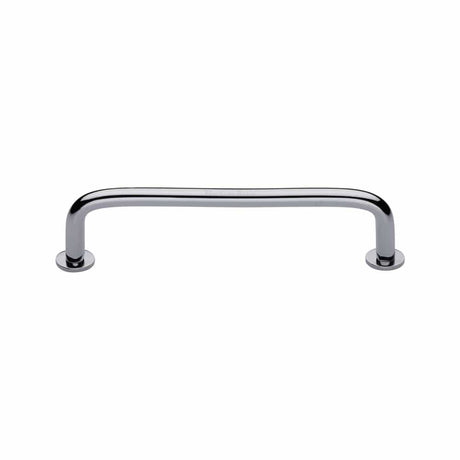 Heritage Brass Cabinet Hardware Polished Chrome / Cabinet Pull Handles / 128mm c/c Heritage Brass - Cabinet Pull Wire Design with 16mm Rose 128mm CTC Polished Chrome F