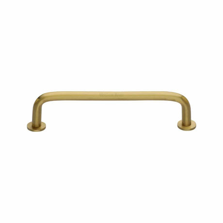 Heritage Brass Cabinet Hardware Satin Brass / Cabinet Pull Handles / 128mm c/c Heritage Brass - Cabinet Pull Wire Design with 16mm Rose 128mm CTC Satin Brass Fi