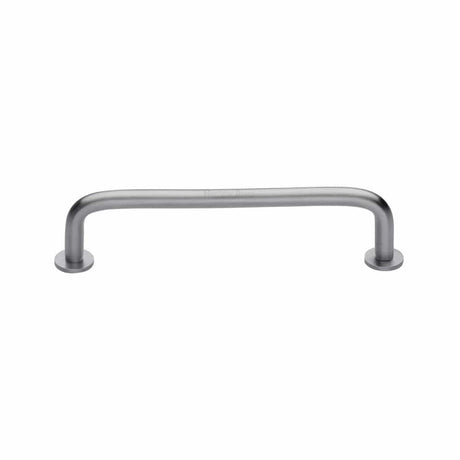 Heritage Brass Cabinet Hardware Satin Chrome / Cabinet Pull Handles / 128mm c/c Heritage Brass - Cabinet Pull Wire Design with 16mm Rose 128mm CTC Satin Chrome F